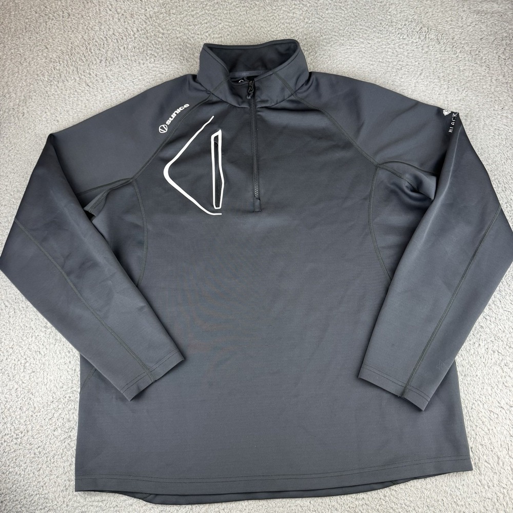 Sunice Allendale Men's 2XL Grey 1/2 Zip Golf Pullover Blackstone